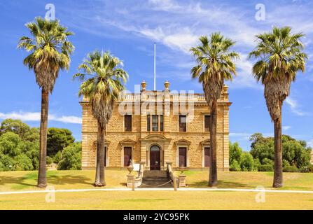 Martindale Hall est un manoir de style géorgien dans la Clare Valley, Mintaro, Australie méridionale, Océanie Banque D'Images