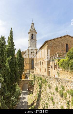 De passage dans le village de Pienza en italie Banque D'Images