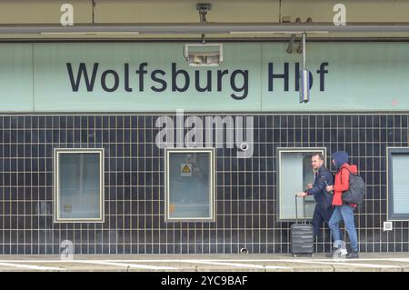 Gare centrale, Wolfsburg, basse-Saxe, Allemagne, Hauptbahnhof, Niedersachsen, Deutschland Banque D'Images
