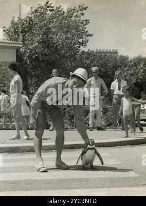 Boxeur professionnel français Alphonse Halimi, Viserbella, Italie des années 1960 Banque D'Images