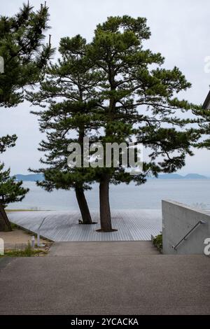 Terrain du Musée Benesse House sur l'île srt de Naoshima Japon Banque D'Images