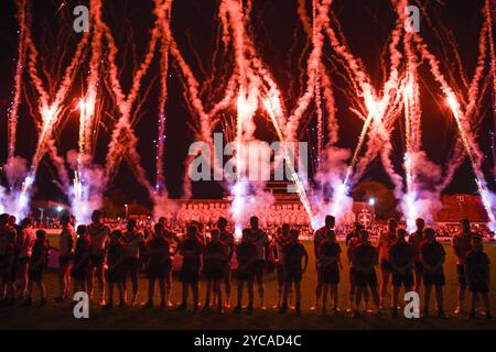 Wakefield, Angleterre - 19 octobre 2024 - divertissement pré-match.. Rugby League, Betfred Championship Grand final, Wakefield Trinity vs Toulouse Olympique au DIY Kitchens Stadium, Wakefield, UK Dean Williams Banque D'Images