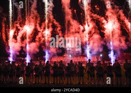 Wakefield, Angleterre - 19 octobre 2024 - divertissement pré-match.. Rugby League, Betfred Championship Grand final, Wakefield Trinity vs Toulouse Olympique au DIY Kitchens Stadium, Wakefield, UK Dean Williams Banque D'Images