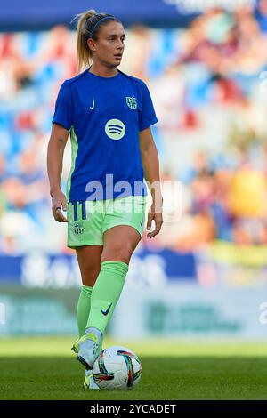 VALENCE, ESPAGNE - 20 OCTOBRE : Alexia Putellas du FC Barcelone pendant l'échauffement avant le match entre Levante UD Women et FC Barcelona Women, cor Banque D'Images