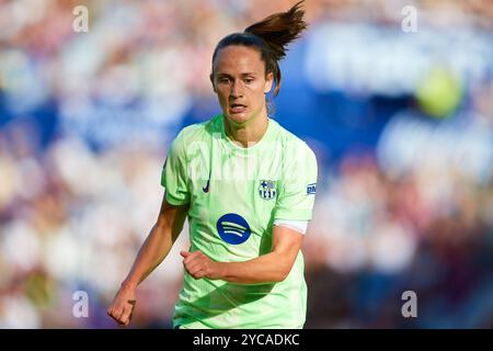 VALENCE, ESPAGNE - 20 OCTOBRE : Caroline Hansen du FC Barcelone regarde pendant le match entre Levante UD Women et FC Barcelona Women, correspondant Banque D'Images