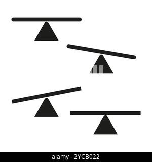 Icône de balançoire. Symbole de l'outil d'équilibrage. Forme noire simple. Illustration vectorielle. Illustration de Vecteur
