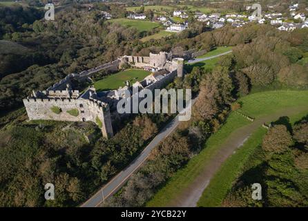 Château de Manorbier Banque D'Images