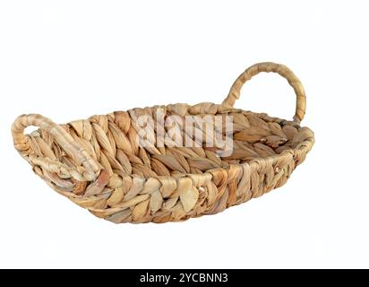 panier à pain pour cuisine sur fond blanc. Banque D'Images