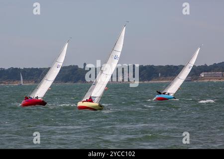 Seaview Mermaid classe yachts course dans la Cowes week 2022 régate Banque D'Images