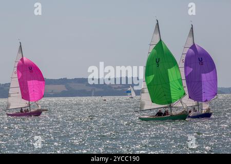 Seaview Mermaid classe yachts course dans la Cowes week 2022 régate Banque D'Images