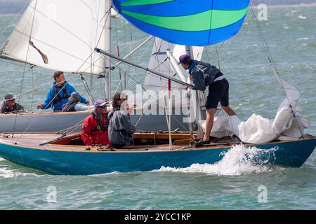 Seaview Mermaid classe yachts course dans la Cowes week 2022 régate Banque D'Images