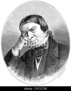 Robert Schumann ( Zwickau 1810 - 1856 Bonn) compositeur et pianiste allemand, époque romantique, illustration historique 1892 Banque D'Images