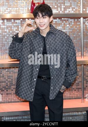 Séoul, Corée du Sud. 22 octobre 2024. Le rappeur sud-coréen Park Jae-beom, assiste à une photocall pour le mois de la culture GUCCI à la maison GUCCI à Séoul, en Corée du Sud, le 22 octobre 2024. (Photo : Lee Young-ho/Sipa USA) crédit : Sipa USA/Alamy Live News Banque D'Images