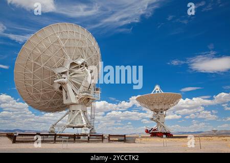 Antennes satellites Very large Array dans le désert du Nouveau-Mexique, USA. Banque D'Images