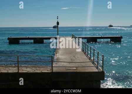 jetée à Cala Millor, Majorque, Espagne Banque D'Images