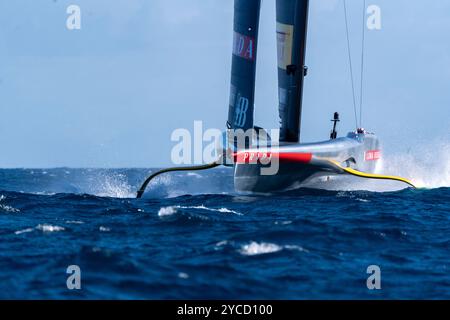 America's Cup 2024 - Barcelone, Espagne course 5 & 6 Louis Vuitton Cup Challenger finales : le yacht italien LUNA ROSSA Banque D'Images