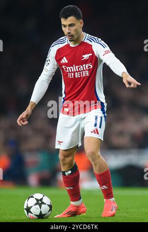 Emirates Stadium, Londres, Royaume-Uni. 22 octobre 2024. UEFA Champions League Football, Arsenal contre Shakhtar Donetsk ; Gabriel Martinelli d'Arsenal Credit : action plus Sports/Alamy Live News Banque D'Images