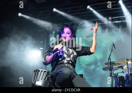 Cristina Scabbia de Lacuna Coil au SWG3, Glasgow le 21 octobre 2024 Banque D'Images