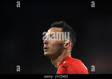 Gérone, ESP. 22 octobre 2024. GIRONA FC-SLOVAN BRATISLAVA 22 octobre 2024 Arnau (4) de Girona FC lors du match de phase de la Ligue des Champions 2024/25 de l'UEFA entre Girona FC et Slovan Bratislava au stade municipal de Montilivi à Gérone, Espagne. Crédit : Rosdemora/Alamy Live News Banque D'Images