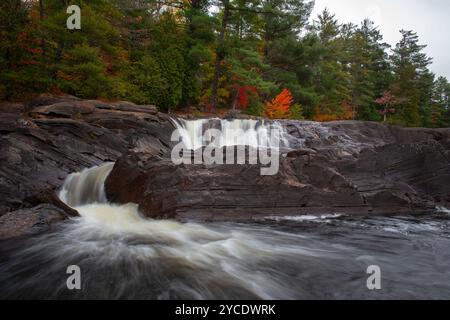 Wilson's Falls à Muskoka, Ontario, Canada. Banque D'Images