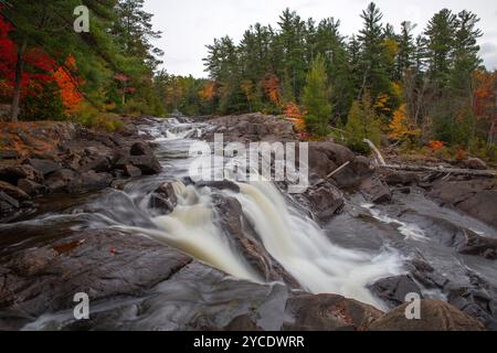 Wilson's Falls à Muskoka, Ontario, Canada. Banque D'Images