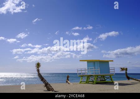 Plage des Barcares, plage des Barcares, portes du Roussillon, Département Pyrénées-Orientales Sud de la France, France, Europe Banque D'Images