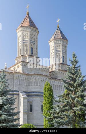 Monastère de Trei Ierarhi (monastère des Trois hiérarchies) à Iasi, Roumanie. Monument historique du XVIIe siècle à Iasi. Belle église Banque D'Images