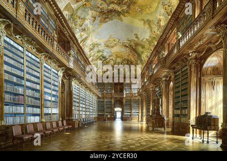 Bibliothèque Srtrahov à Prague, République tchèque, Prague, Europe Banque D'Images