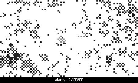 Abstrait pixélisé arc-en-ciel noir et blanc 8 bits rétro bruit de pixel de jeu Banque D'Images