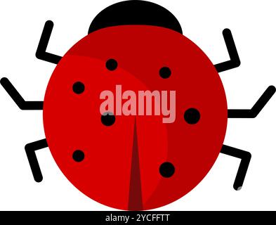 coccinelle mignonne - illustration vectorielle Illustration de Vecteur