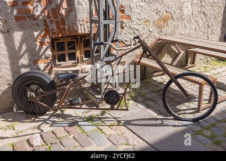 bicyclette auto-fabriquée Banque D'Images