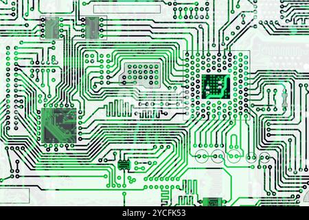 Fond de carte de circuit imprimé de haute technologie électronique industrielle Banque D'Images