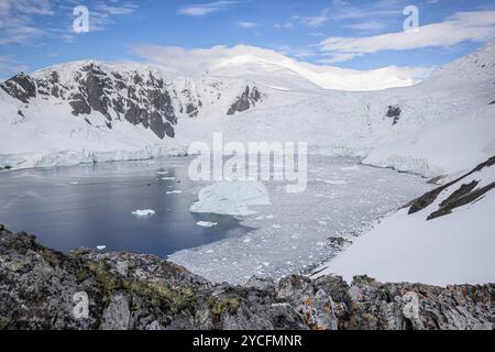 Côte antarctique. Baie de Börgen, péninsule Antarctique, Antarctique. Banque D'Images