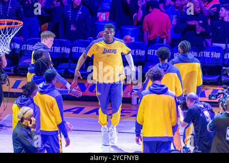 Los Angeles, Californie, États-Unis. 22 octobre 2024. Rui Hachimura #28 des Los Angeles Lakers est présenté avant un match de basket-ball NBA contre les Timberwolves du Minnesota au Crypto.com Arena le mardi 22 octobre 2024 à Los Angeles. (Crédit image : © Ringo Chiu/ZUMA Press Wire) USAGE ÉDITORIAL SEULEMENT! Non destiné à UN USAGE commercial ! Banque D'Images