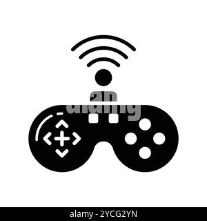 Vérifiez cette conception vectorielle de manette de jeu sans fil dans un style moderne, icône premium Illustration de Vecteur