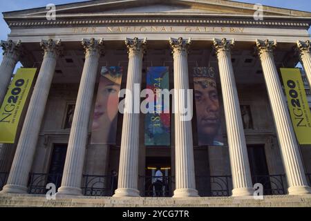 Londres, Royaume-Uni. 17 octobre 2024. Vue générale de la National Gallery à Trafalgar Square. Crédit : Vuk Valcic/Alamy Banque D'Images