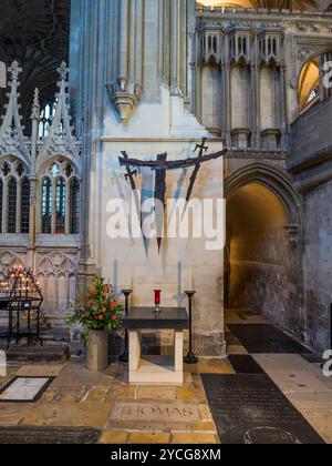 Le martyre, site du meurtre de Thomas Beckets, Cathédrale de Canterbury, Canterbury, Kent, Angleterre, UK, GB. Banque D'Images