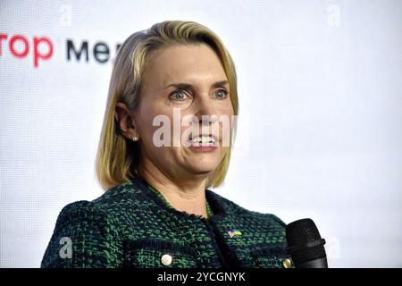 Non exclusif : KIEV, UKRAINE - 22 OCTOBRE 2024 - L'ambassadrice des États-Unis en Ukraine Bridget A. Brink assiste à la victoire Steeling : From Resilience of Citizens Banque D'Images