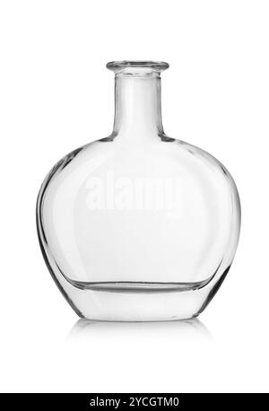 Bouteille de cognac vide isolé Banque D'Images