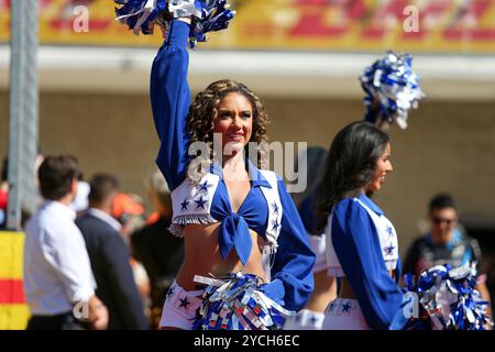 Austin, États-Unis. 20 octobre 2024. Pom-pom-pom du Texas, lors du Grand Prix de formule 1 Pirelli des États-Unis 2024. Crédit : Alessio Morgese/Alessio Morgese/Emage/Alamy Live news Banque D'Images