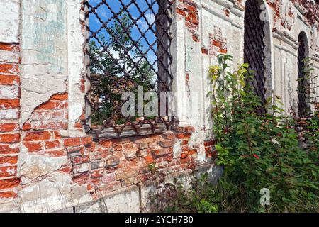 Mur de l'Église détruite Banque D'Images