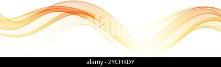 Ondes de Foucault abstraites, ondes dynamiques ondulantes. Lignes courbes sinueuses de flux. Élément de conception isolé sur fond blanc, illustration vectorielle. Illustration de Vecteur