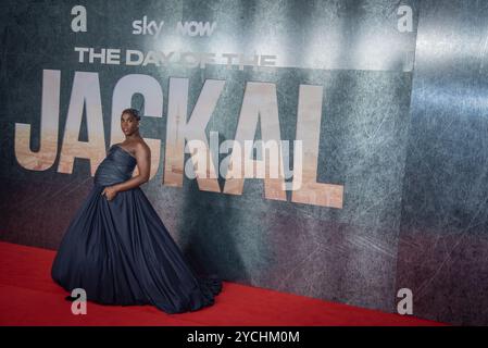 Londres, Royaume-Uni. 23 octobre 2024. Lashana Lynch assiste à la première britannique de 'The Day of the Jackal' au Queen Elizabeth Hall. Crédit : SOPA images Limited/Alamy Live News Banque D'Images