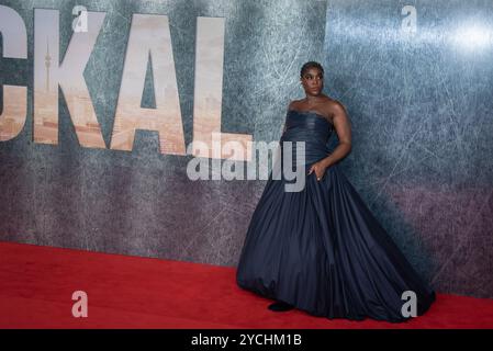 Londres, Royaume-Uni. 23 octobre 2024. Lashana Lynch assiste à la première britannique de 'The Day of the Jackal' au Queen Elizabeth Hall. Crédit : SOPA images Limited/Alamy Live News Banque D'Images