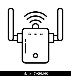 Une icône de modem wifi dans le style tendance, vecteur de routeur Internet dans le style tendance Illustration de Vecteur