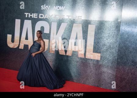 Londres, Royaume-Uni. 23 octobre 2024. Lashana Lynch assiste à la première britannique de 'The Day of the Jackal' au Queen Elizabeth Hall. (Photo de Loredana Sangiuliano/SOPA images/Sipa USA) crédit : Sipa USA/Alamy Live News Banque D'Images