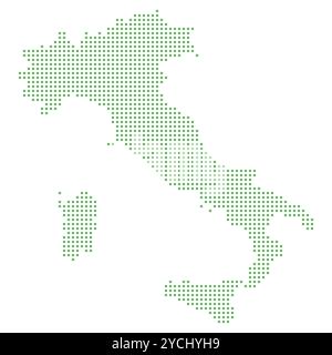 carte pointillée du vecteur italie, fond isolé. Flat Earth, modèle de carte verte pour le modèle de site Web, rapport anual, inphographics. Globe monde similaire Illustration de Vecteur