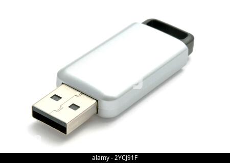 Lecteur Flash USB libre sur fond blanc Banque D'Images