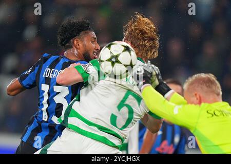 Milan, Italie. 23 octobre 2024. Ederson d'Atalanta lors du match de football de l'UEFA Champions League entre Atalanta BC et Celtic FC au Gewiss Stadium à Bergame, dans le nord de l'Italie - mercredi 23 octobre 2024. Sport - Soccer . (Photo de Spada/LaPresse) crédit : LaPresse/Alamy Live News Banque D'Images