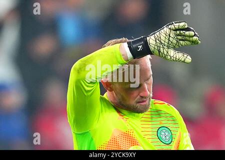 Milan, Italie. 23 octobre 2024. Le gardien du Celtic Kasper Schmeichel lors du match de football de l'UEFA Champions League entre Atalanta BC et Celtic FC au Gewiss Stadium à Bergame, dans le nord de l'Italie - mercredi 23 octobre 2024. Sport - Soccer . (Photo de Spada/LaPresse) crédit : LaPresse/Alamy Live News Banque D'Images